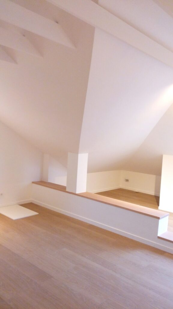 Aménagement et rénovation de grenier à Bruxelles – transformation des combles et isolation par Goldmann.EU